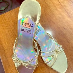 Gold/Clear Heels/Sandals